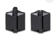 Polaris Hydraulic Hinge Set - Glass to Glass - Matt Black